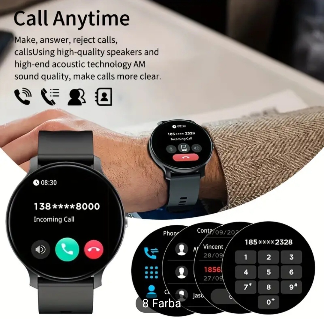 GWENLAND 3,71 cm HD dotyková inteligentná hodinky - bezdrôto - 4