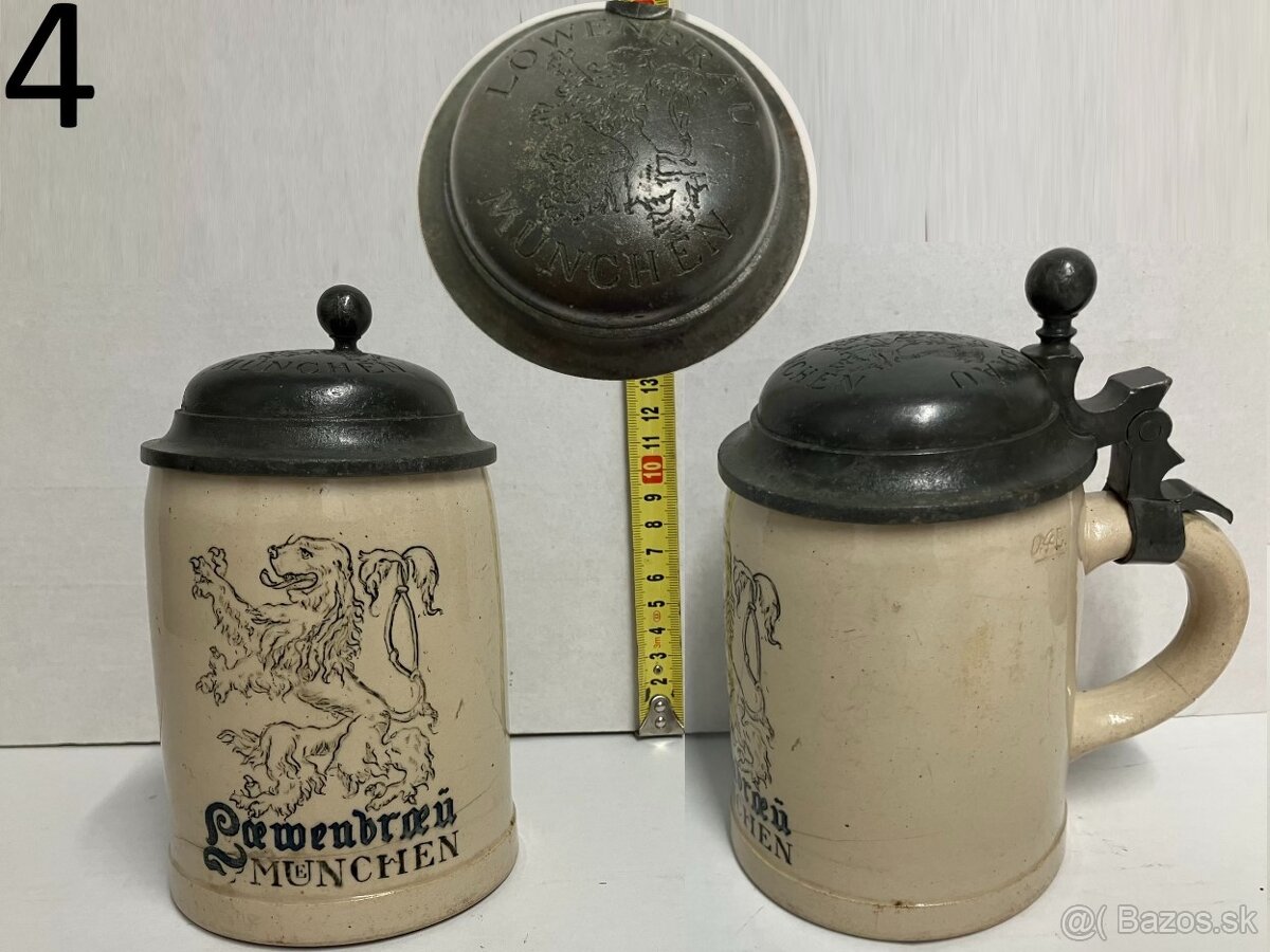 Staré pivové krígle slovenské české nemecké - 4