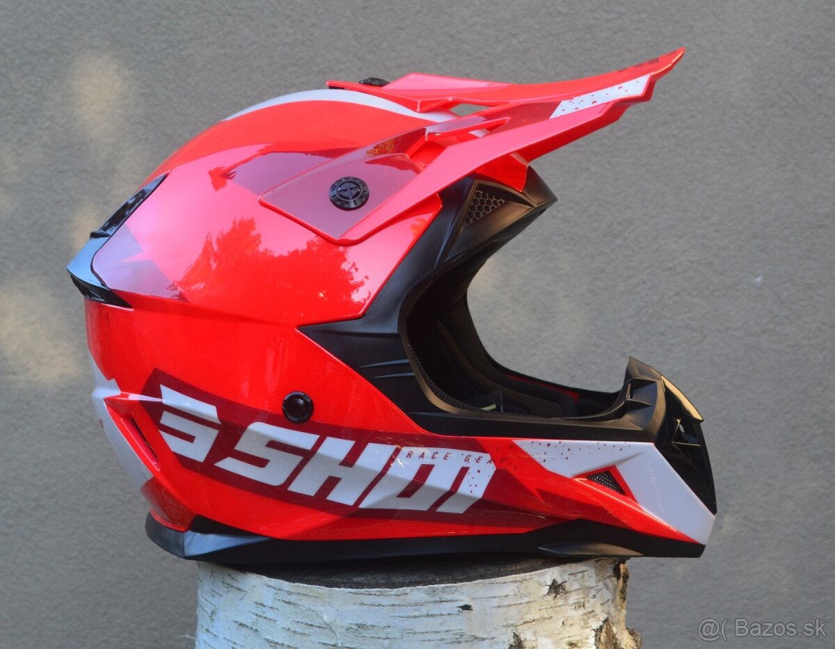 Prilba helma okuliare červené shot - 4