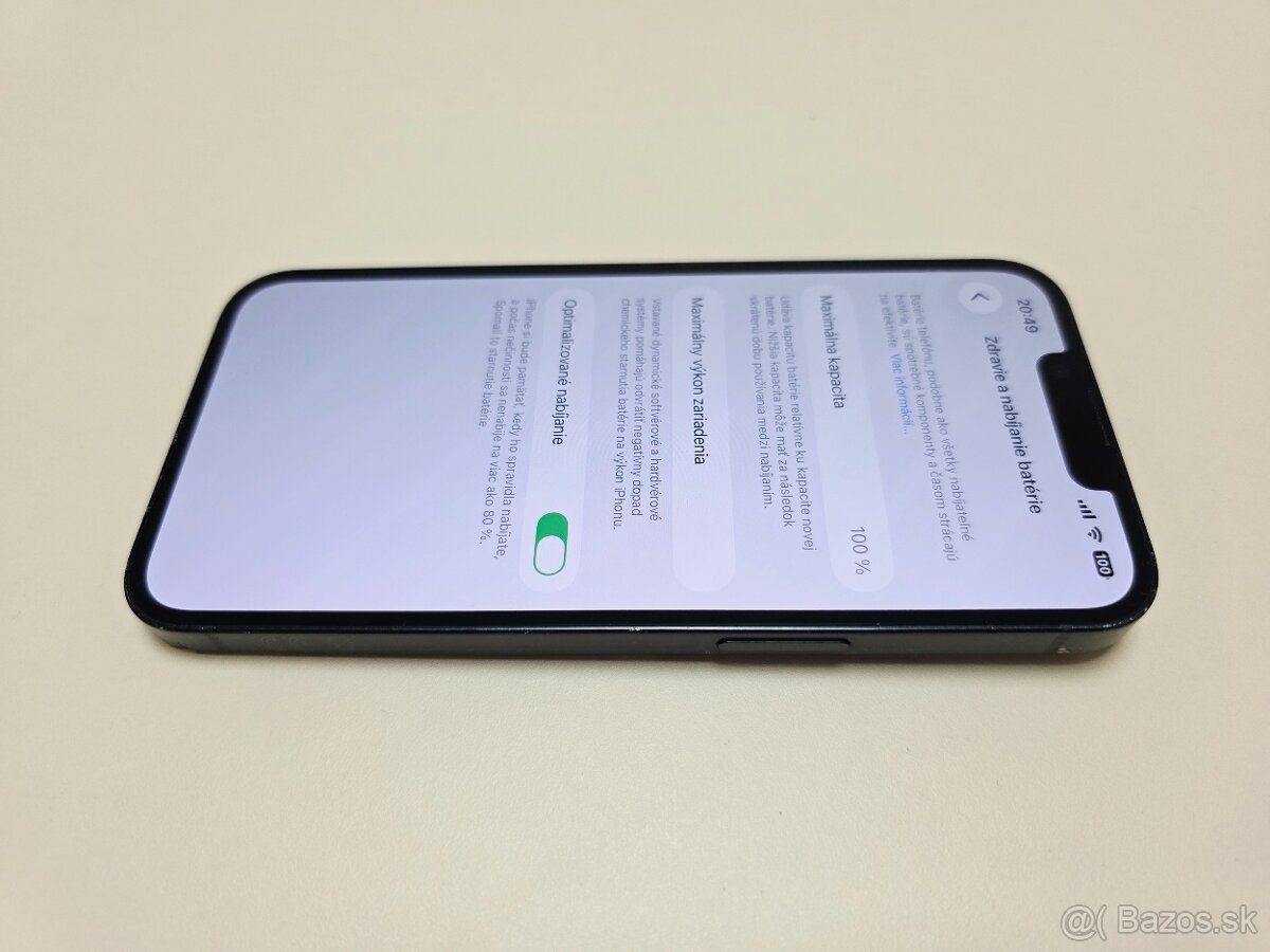 Predám Apple iPhone 14 128gb MIDNIGHT BATERKA 100% - 4