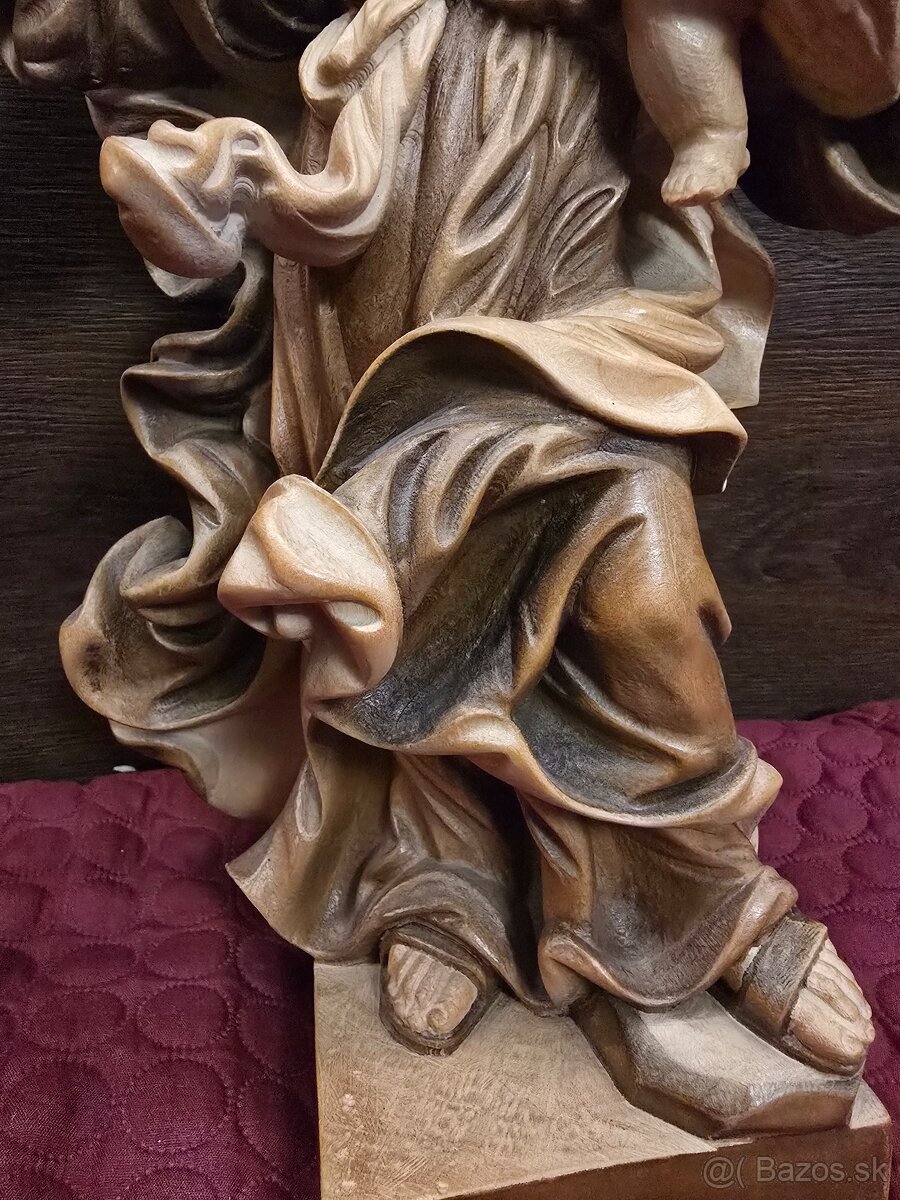 Drevená socha Jozef s Ježišom - 4