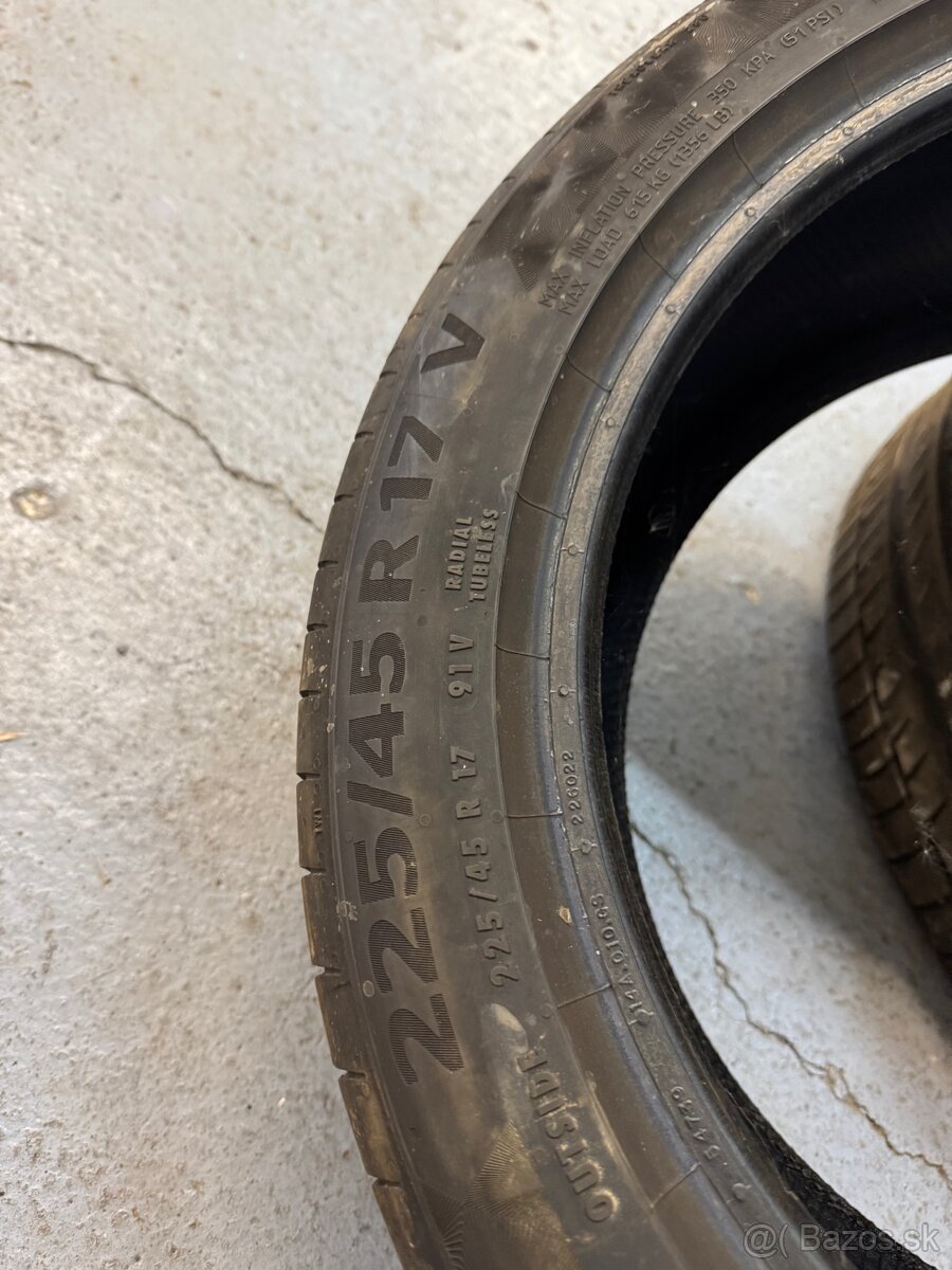 Letné pneu continental 225/45 r17 - 4