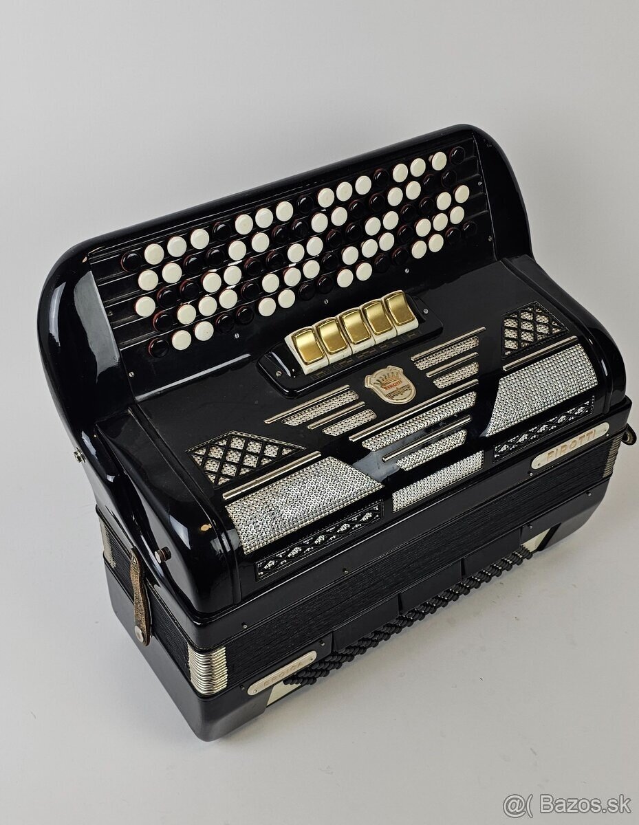 Akordeon harmonika chromatika Firotti, B - system / griff - 4