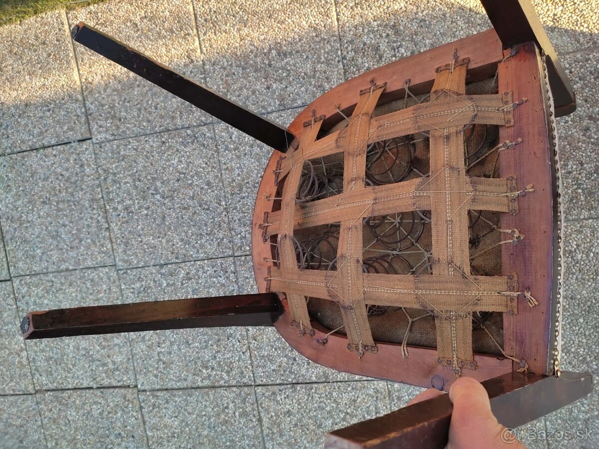 Stolička kreslo Thonet s pruzinami - 4