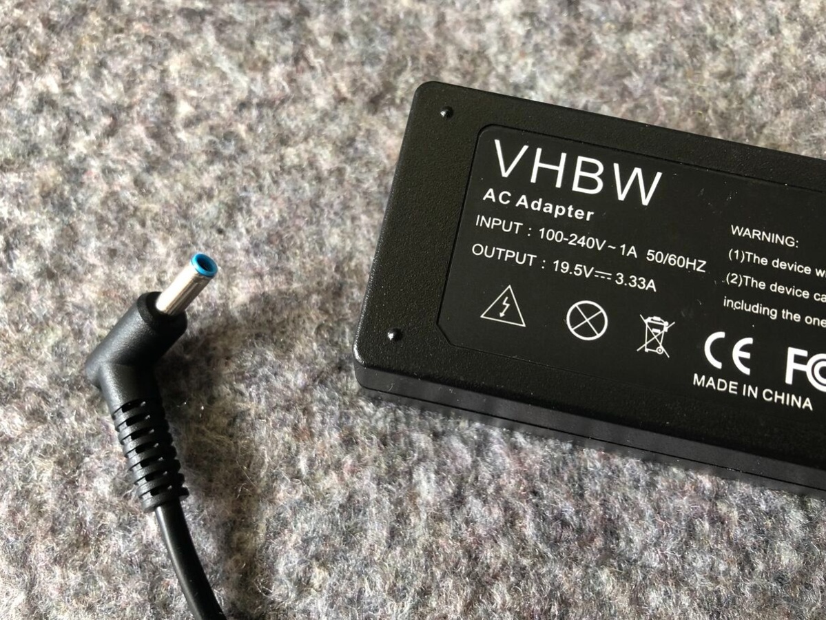 Nabíjačka na notebook HP 19,5V 3,33A 4,62A modrá tenká . - 4