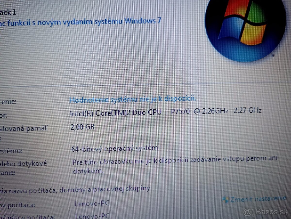 predám LENOVO THINKPAD SL500C , WINDOWS 7 - 4