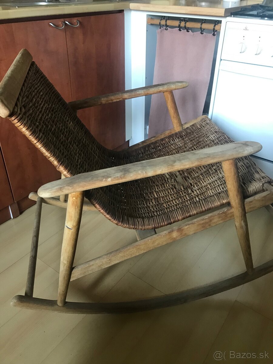 Retro hojdacie kreslo. - 4