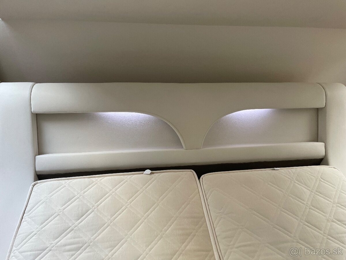 Kožená manželská posteľ 160x200 - 4