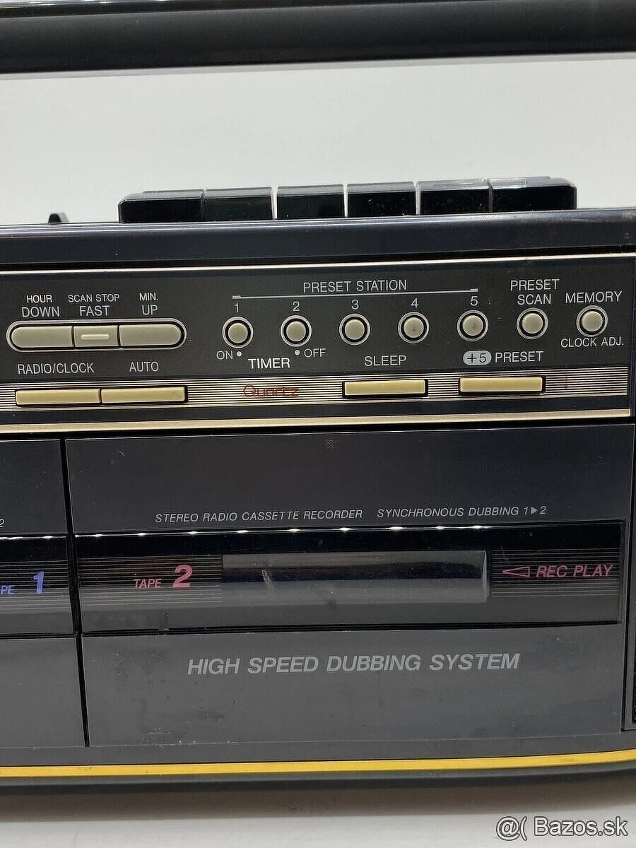 TOSHIBA 2x Kazetový prenosny radiomagnetofon 80te roky - 4