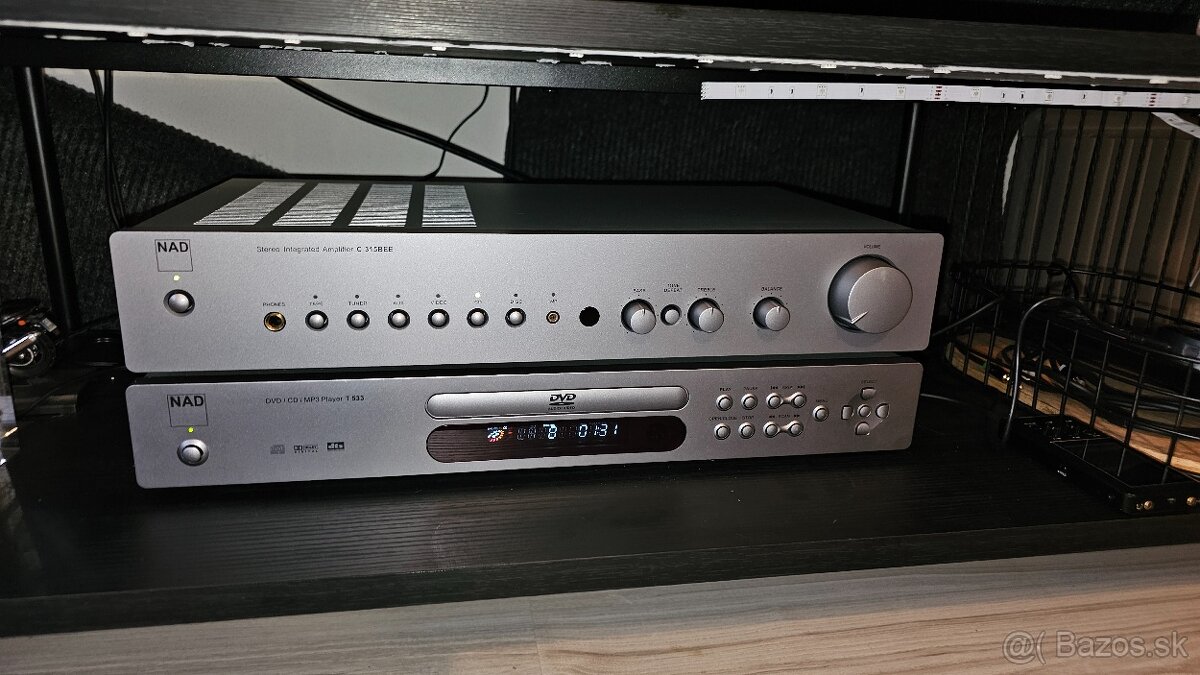 NAD C315 BEE zosilňovač a DVD Prehrávač NAD T533 - 4