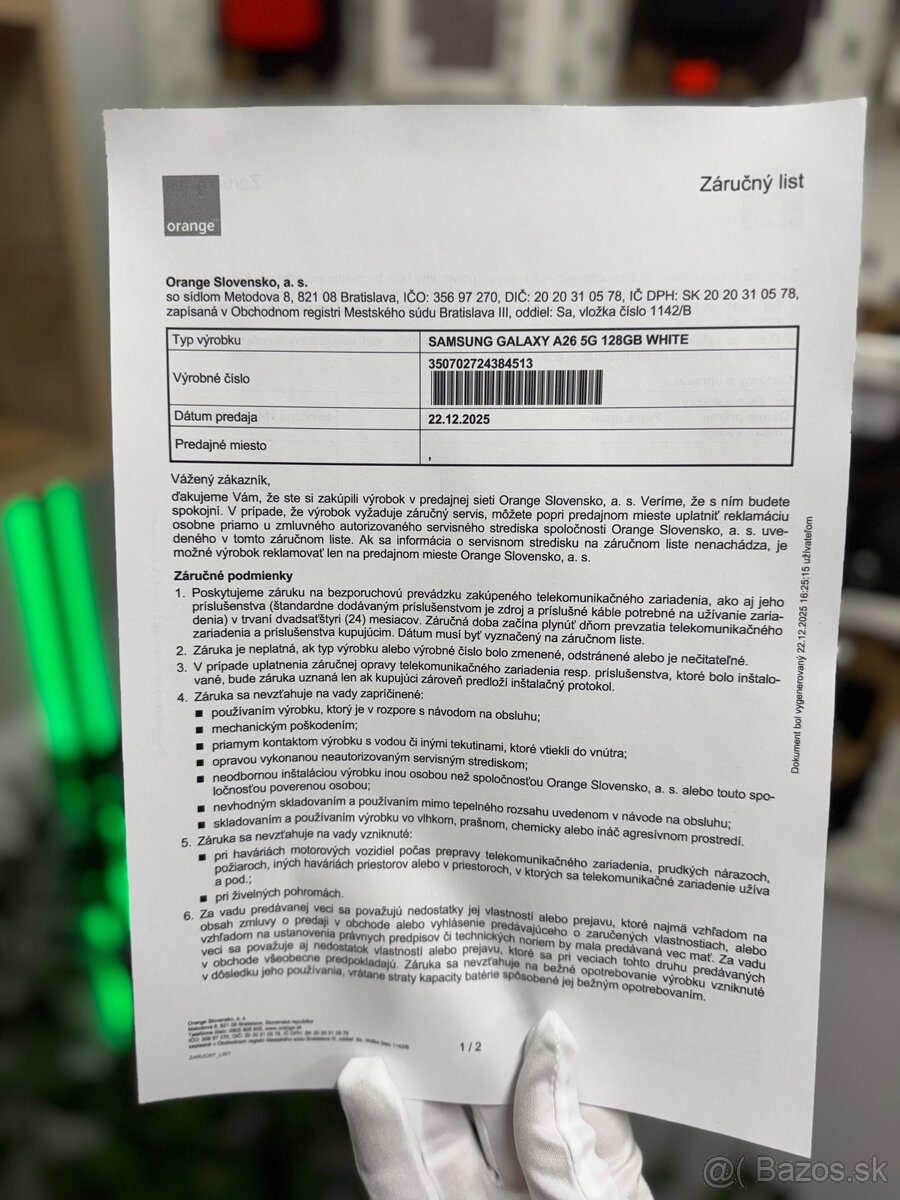 NOVÝ | SAMSUNG GALAXY A26 5G 128GB WHITE | ZÁRUKA 2 roky - 4