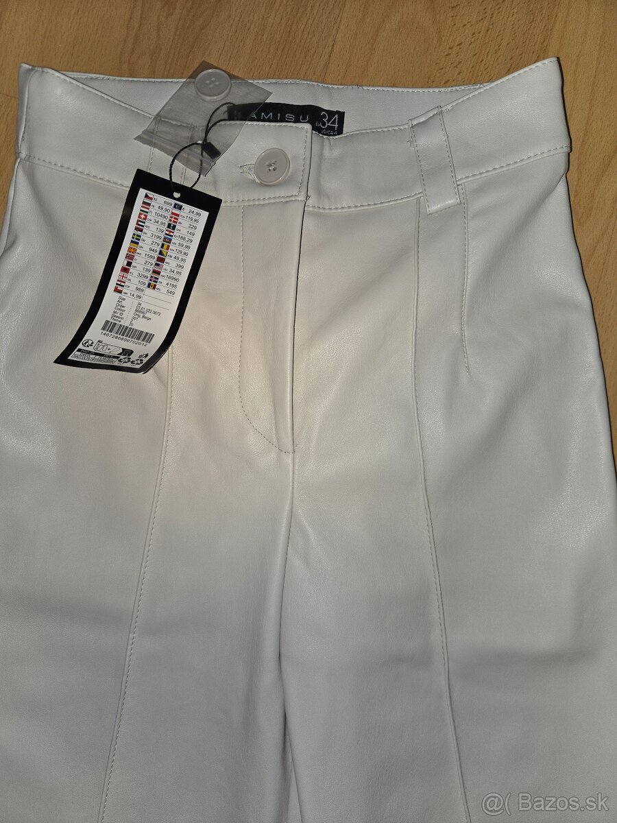 Koženkové nohavice XS - 4