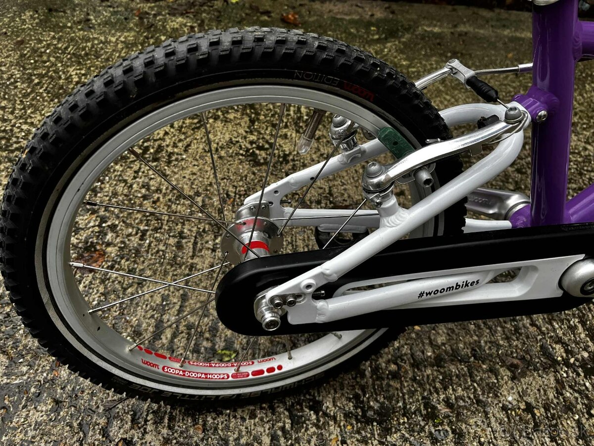 Detský fialový bicykel woom 3 - 4