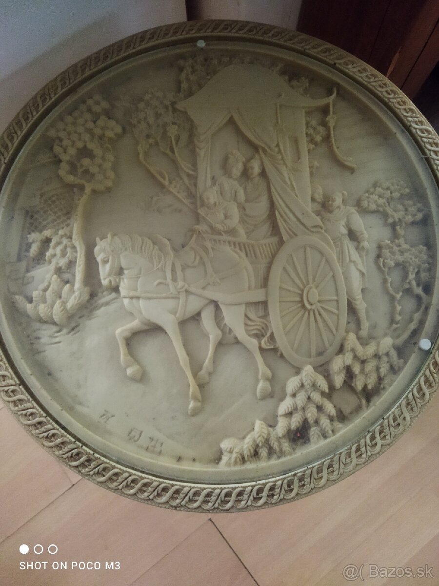 Stolík,busta, stĺp alabaster - 4