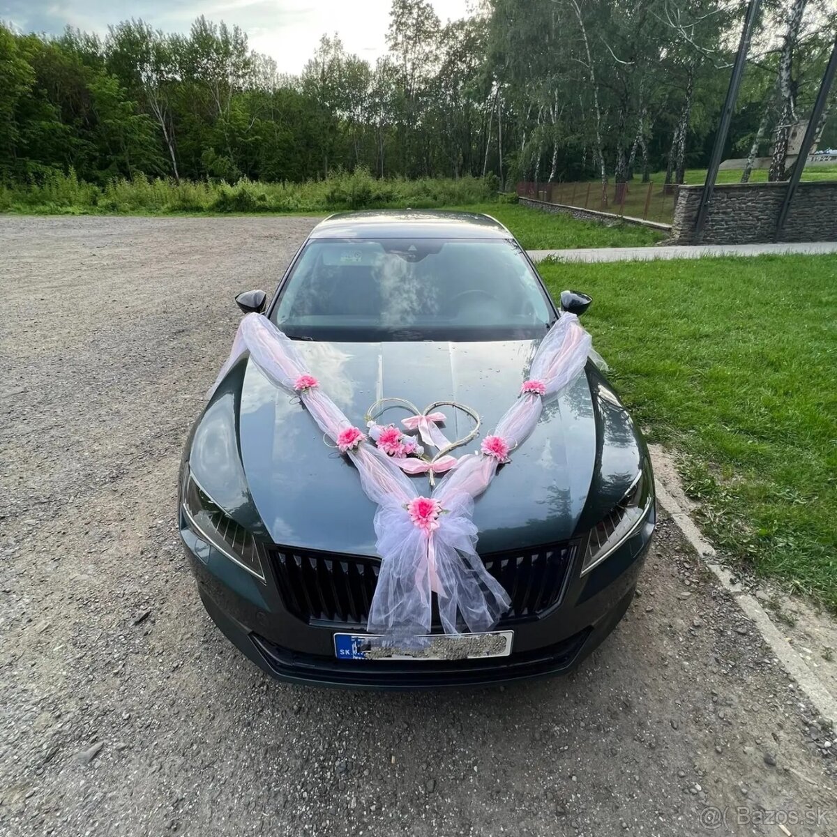 Svadobná výzdoba na auto - 4