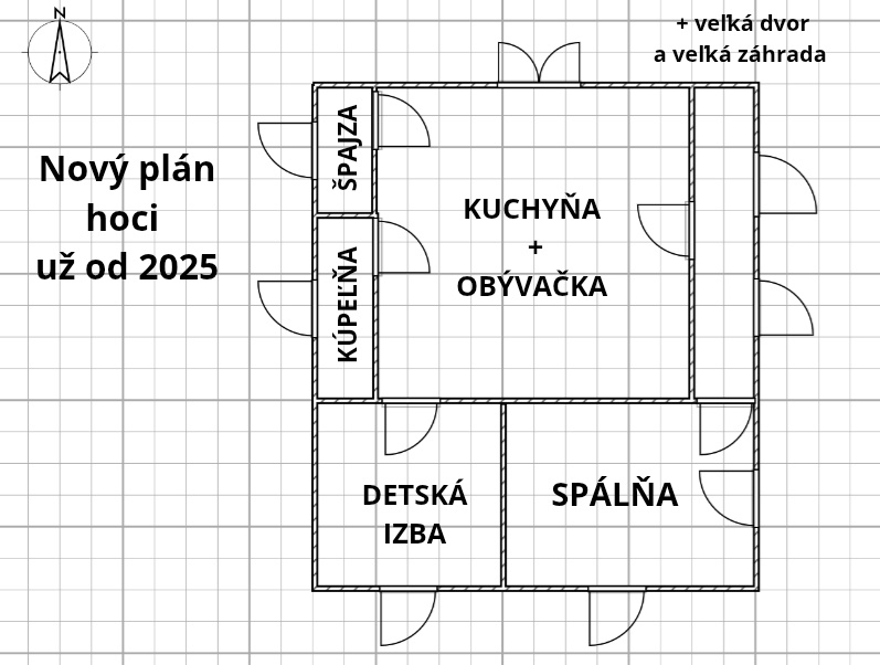 ❗ZNÍŽENÁ CENA - 79 990€❗Na predaj starý 2 izbový rodinný dom - 4