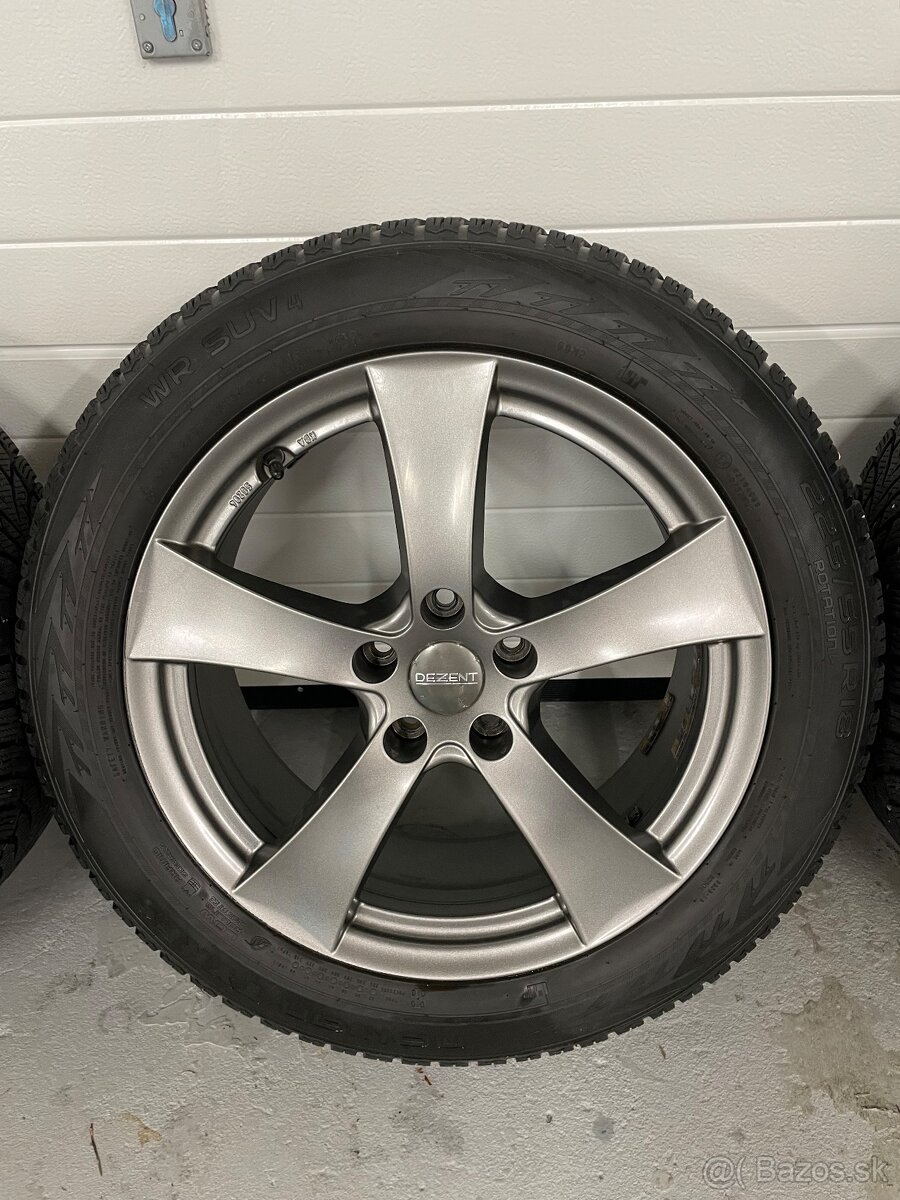 Alu disky 5x114,3 r18 + zimne Nokian 225/55/18 - 4