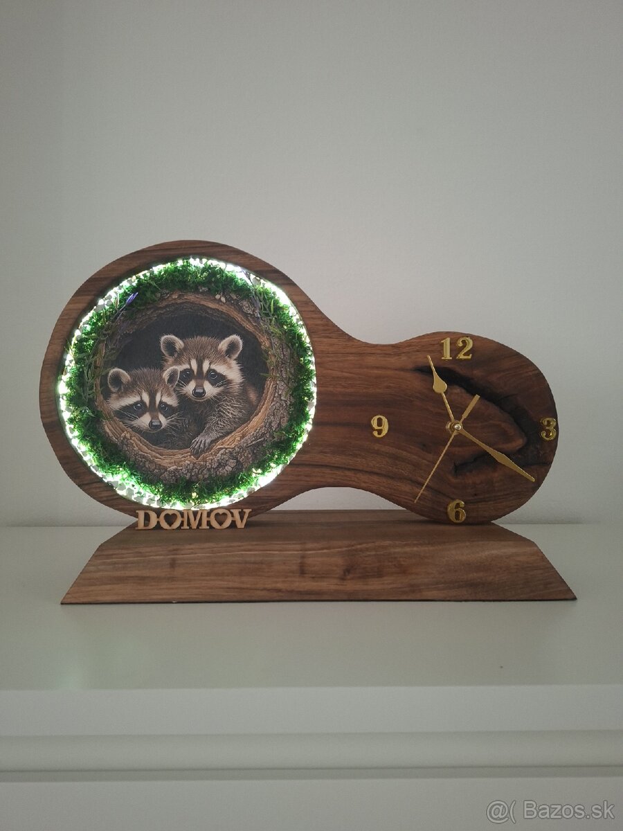 Hodiny z orechového dreva - 4