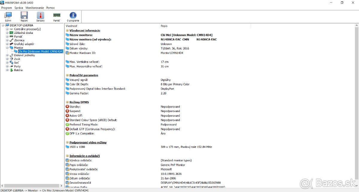 Predám 13.3" a 14.0" displej do notebooku. - 4