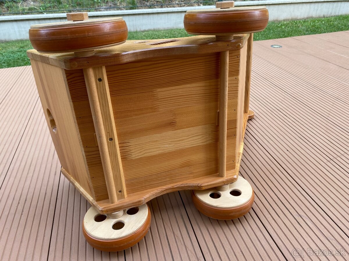 Predám drevený detský vozík - TOP stav - 4