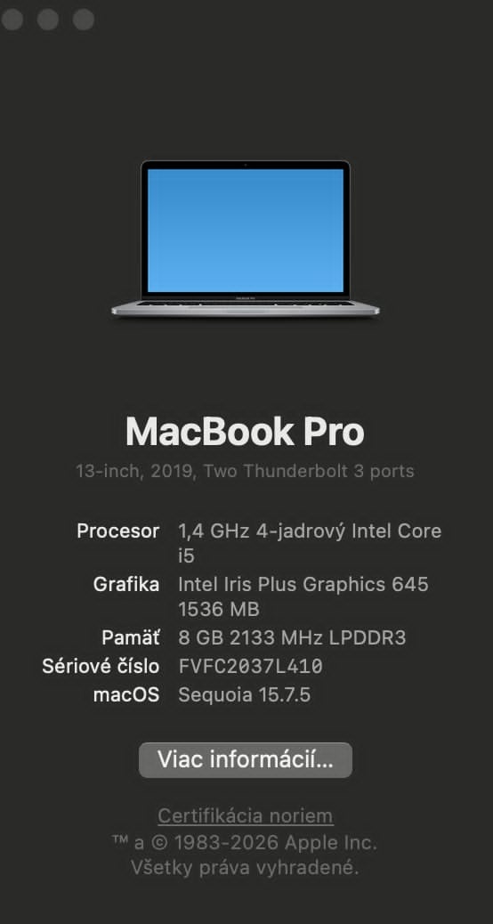 Apple MacBook Pro 13" 2019 | Touch Bar | 8 GB RAM | 256 GB - 4