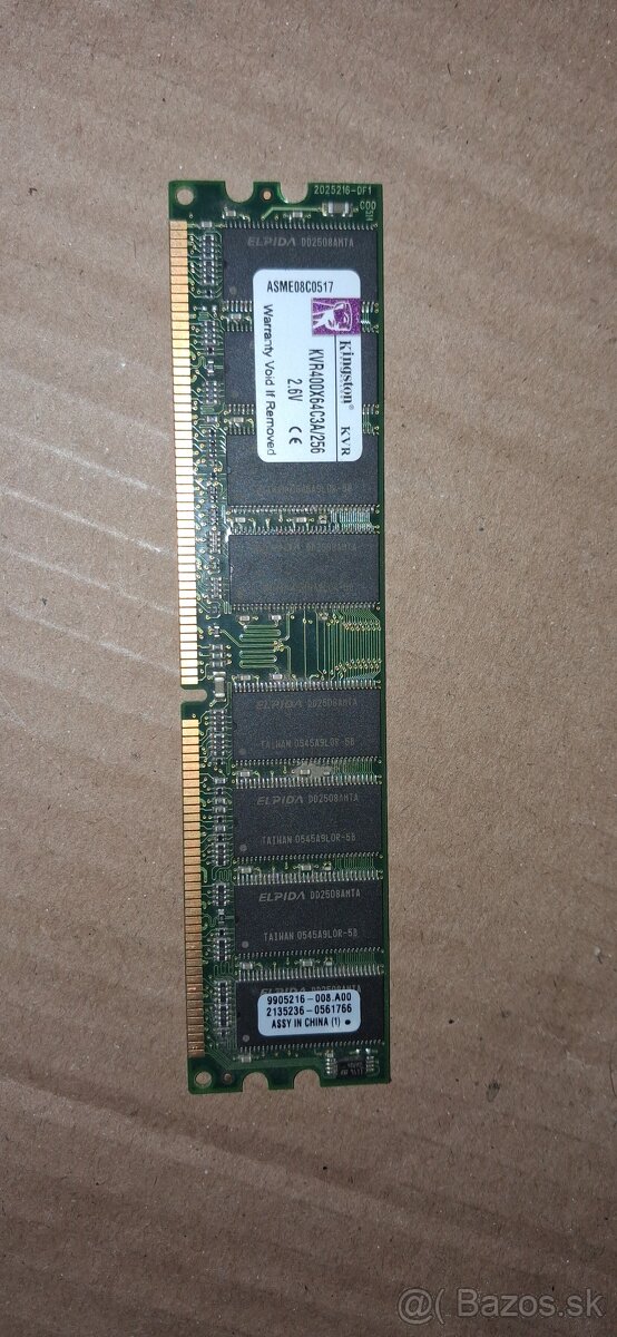 Staré RAM pamäte SDRAM/DDR + HDD Western Digital 20.0 GB - 4