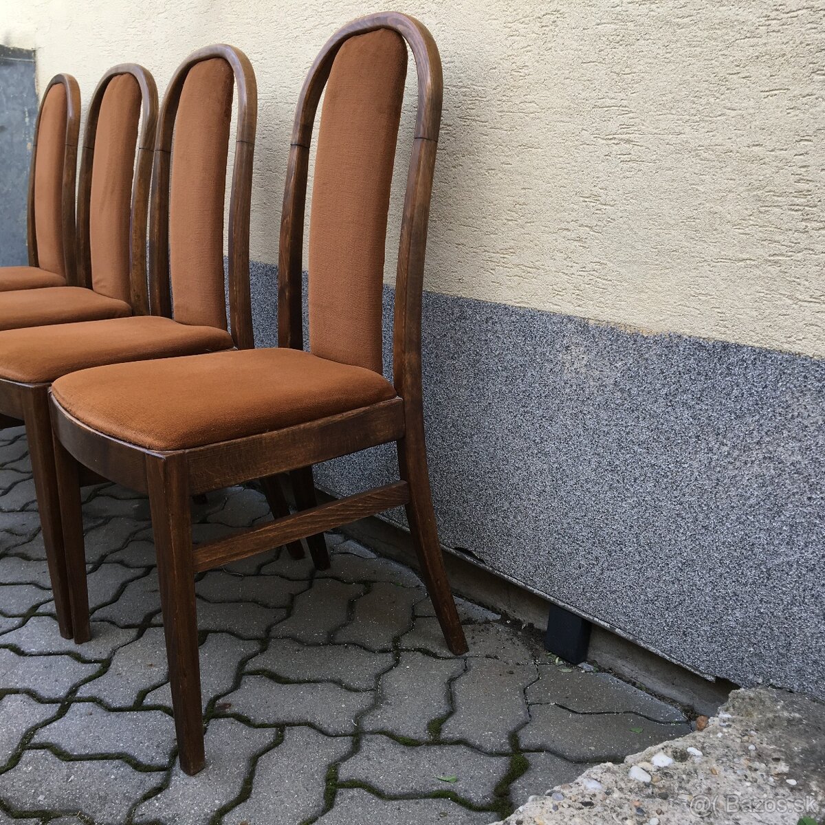 Retro Stolicka TON vysoka 4ks Vintage - 4