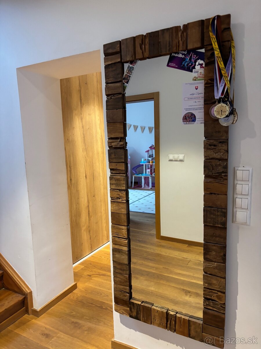 Rustikálne zrkadlá 170x70 a kruhové - priemer 60 cm - 4