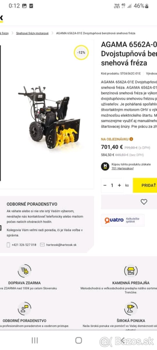 Predam sneznu frezu Agama - 4