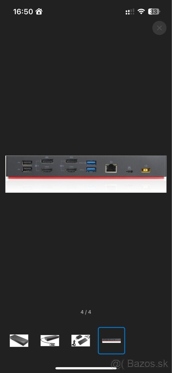 Lenovo ThinkPad Hybrid USB-C with USB-A Dock – 135 W EU - 4