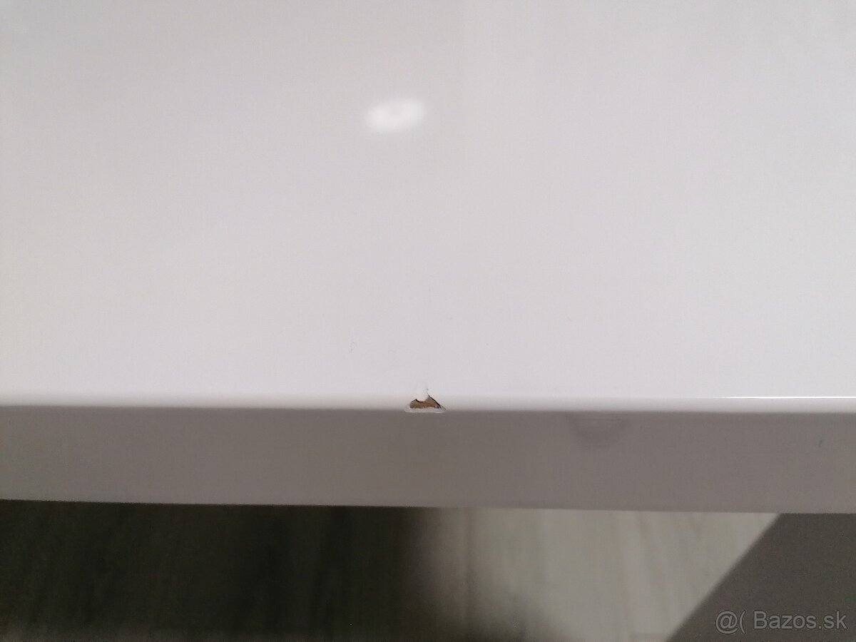 Jedálenský stôl 120 x 80 biely lesk - 4