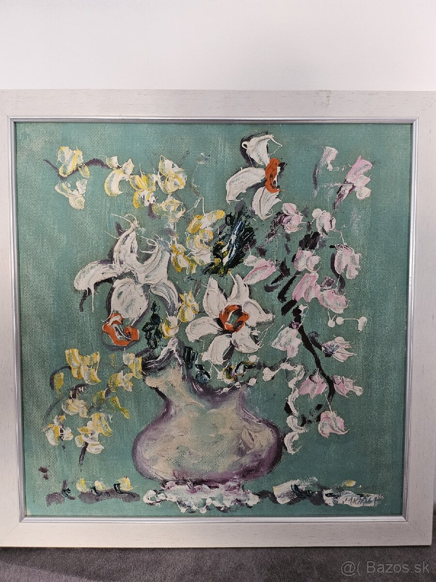 Mocáková Jarmila Kytice 2.●44x45 olej sololit - 4
