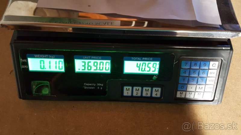 Digitálna stolová váha do 40 kg s výpočtom ceny - 4