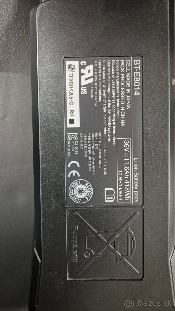 Batéria Shimano BT-E8014. 418wh - 4