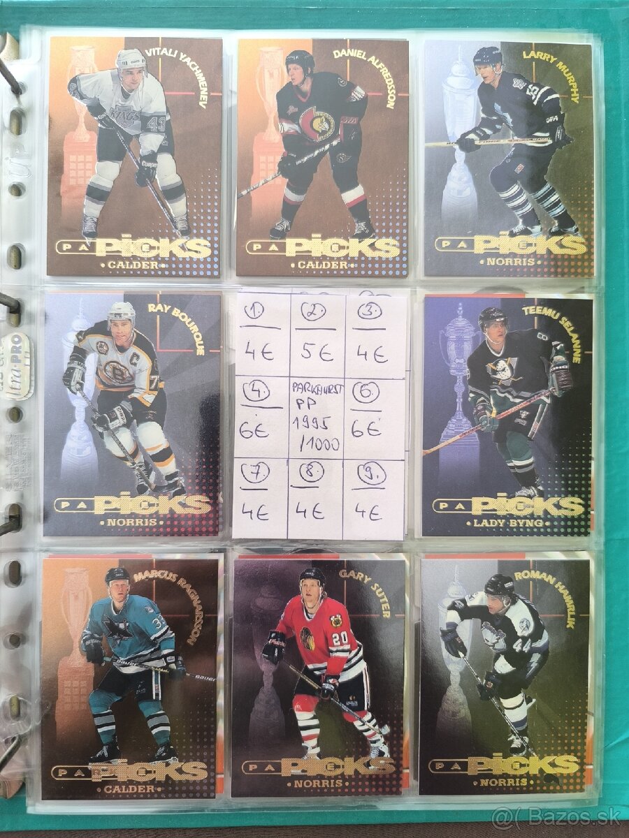 Hokejové kartičky - mix 90's - 4