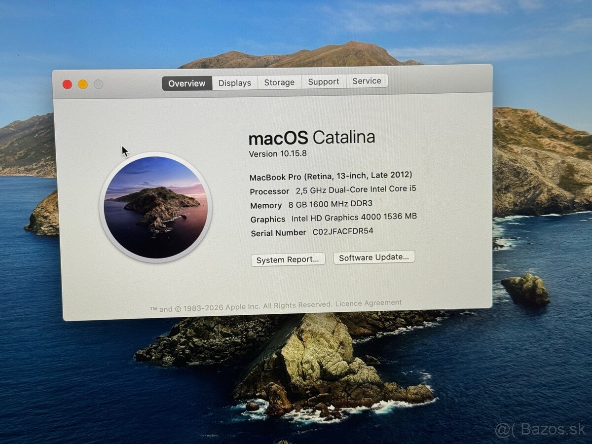 Apple Macbook Pro 13" (a1425) - late 2012 i5, 8GB, 256GB - 4