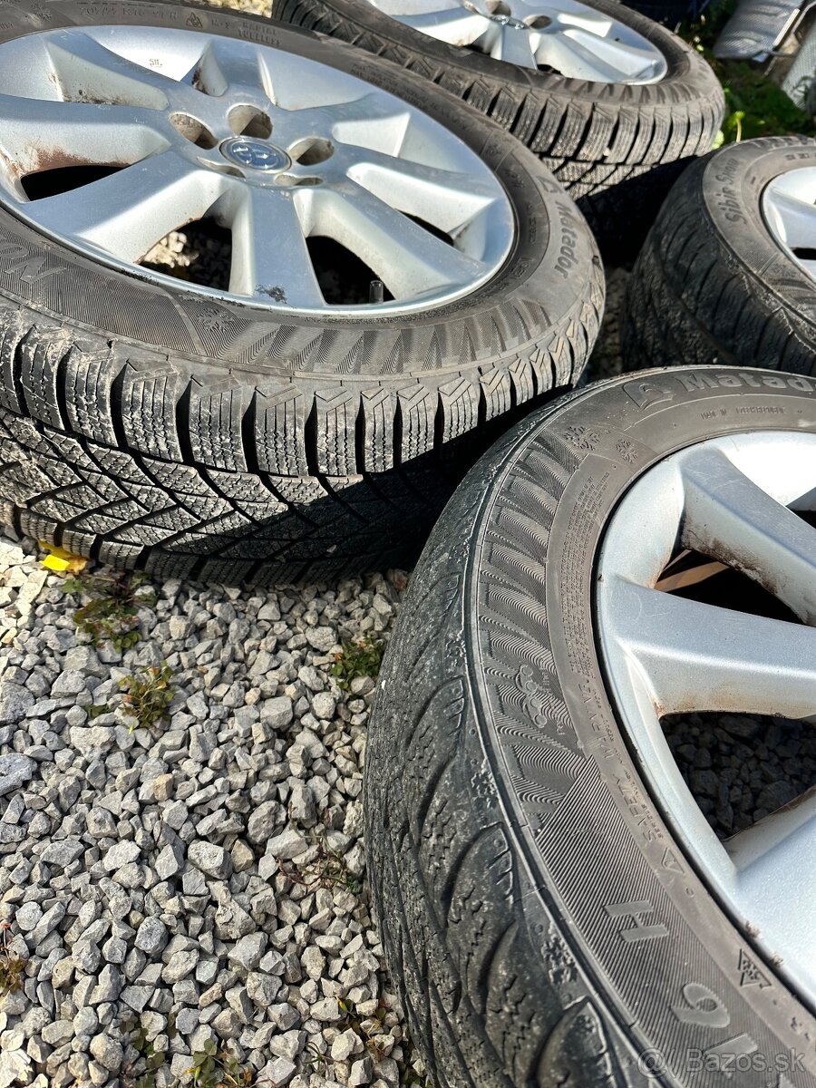 Predám Alu disky toyota 5x100 R16 zimné gumy 205/55R16 - 4