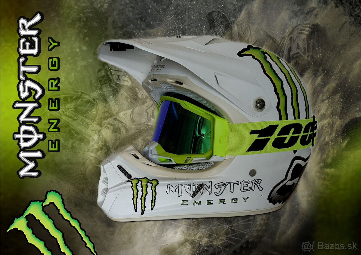 Fox V3 Ricky Carmichael Monster Pro Matte 12 Helmet (vel. L) - 4