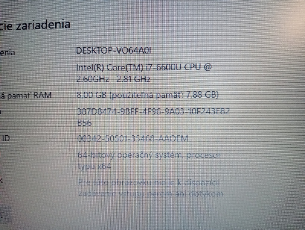 predám notebook HP ELITEBOOK 840 G3 ,WINDOWS 10,bez baterky - 4