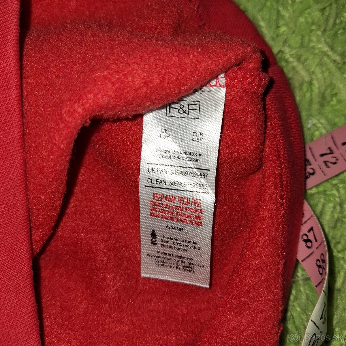 Zateplené dievčenské šaty F and F, 4 - 5 r. - 4