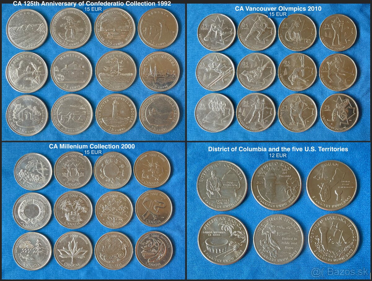 Strieborné investičné mince Česko-Slovensko. Kolekcie CA-USA - 4