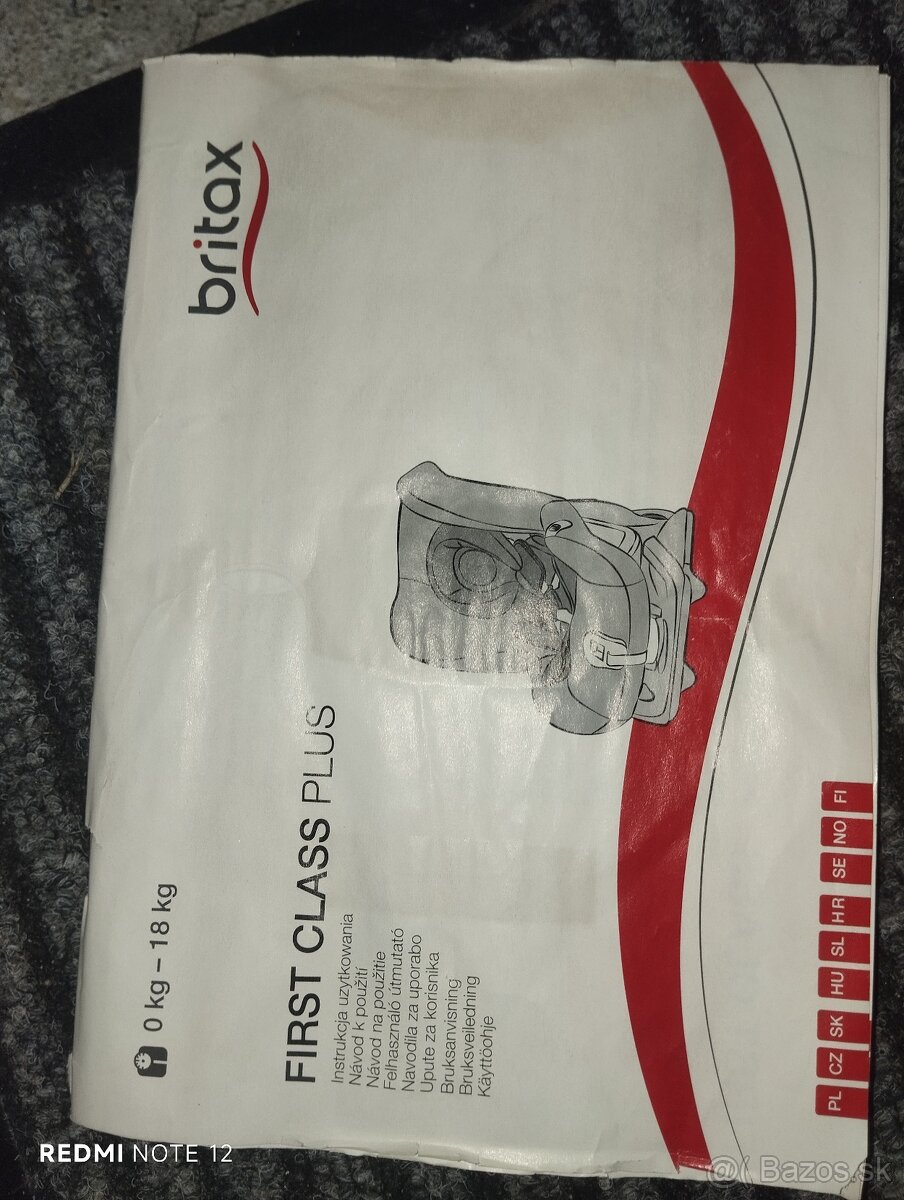 Predám autosedcku, Britax römer 0-18kg - 4