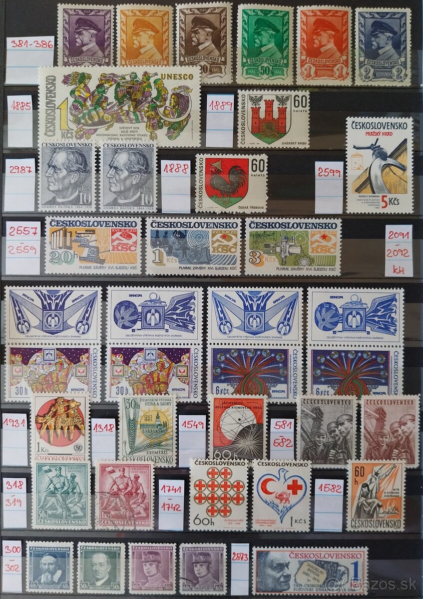 Známky ČESKOSLOVENSKO – 3 - 4