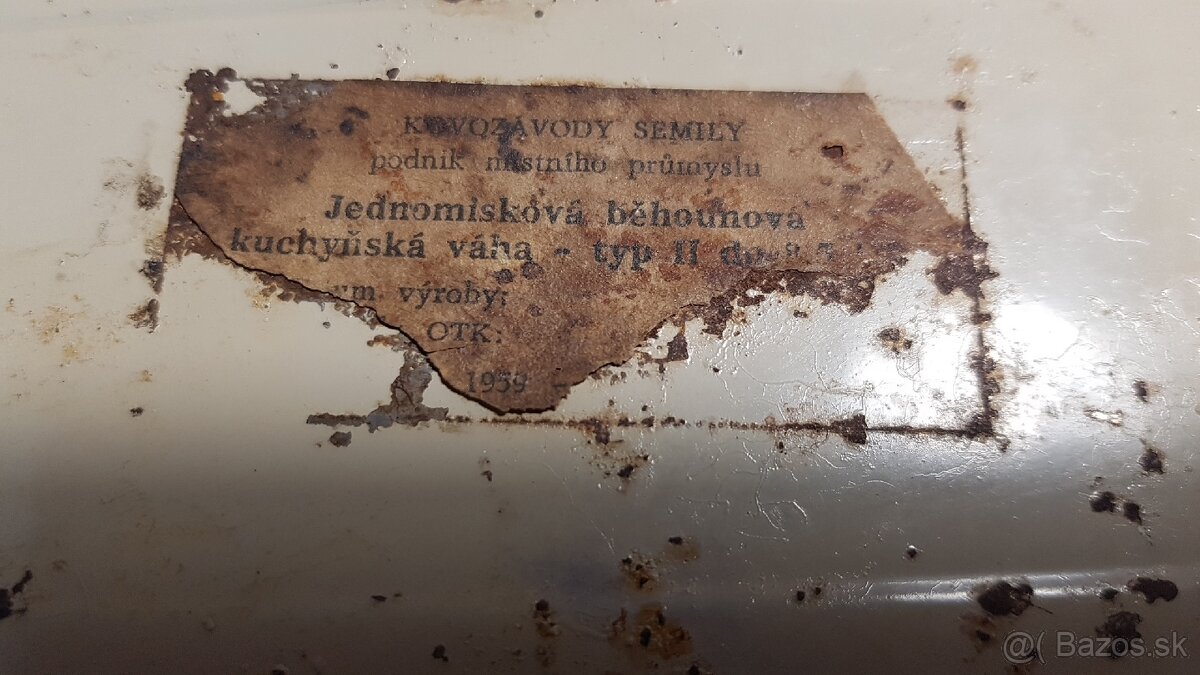 kuchynská váha starožitná rok 1959 - 4