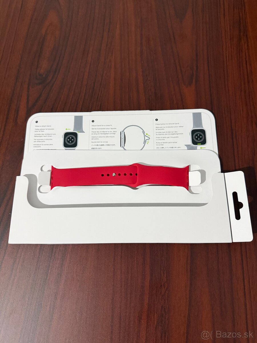 Apple watch Sport Band 45mm náramok-PRODUCT RED-ZNÍŽENÁ CENA - 4