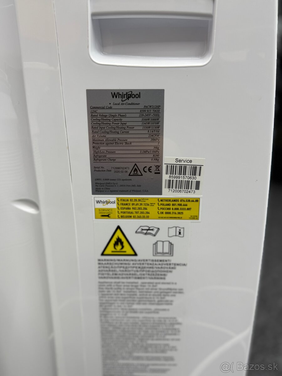 Whirlpool eco silent prenosna klima 3,5kw PACW212HP - 4