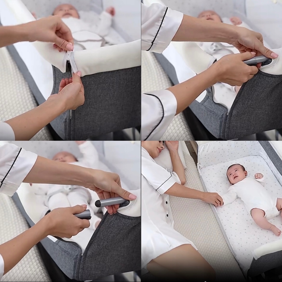 ⭐DETSKÁ POSTIEĽKA S FUNKCIOU AUTOMATICKÉHO HOJDANIA⭐ - 4