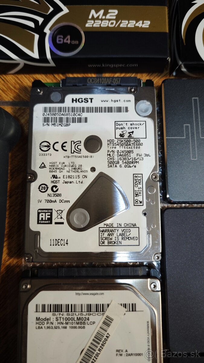 HDD & SSD, M.2 SATA & NVMe, mSATA disky - 4