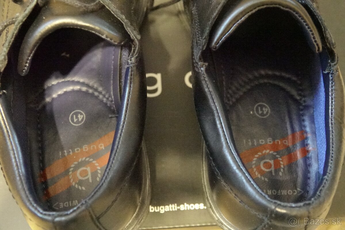Čierne pánske spoločenské topánky Bugatti č.41 nové - 4