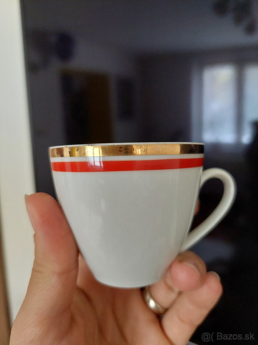 Šálky mokka 6 kusov Bohemia Czechoslovakia - 4